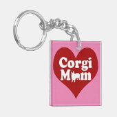 Corgi Mama Sleutelhanger (Voorkant Links)