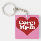 Corgi Mama Sleutelhanger (Voorkant)
