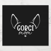 Corgi Mama Sparkling Wijnetiket (Enkel label)