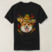 Corgi Mannen Vrouwen Kinder Sombrero T-shirt (Design voorkant)