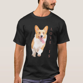 Corgi Mannen Women Kinder Love is Dog Mam Dad T-sh T-shirt