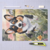Corgi Meadow Magic: Een bloemig ontkoppelingsgenot Tissuepapier (Craft)