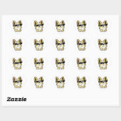 Corgi Meme Pixel Sunglasses Cute Dog Hart Sticker (Vel)