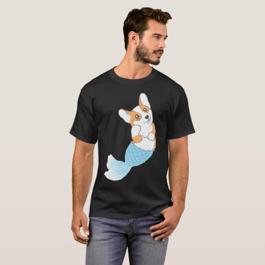 Corgi Mermaid Mercorgi T-shirt (Voorkant volledig)