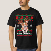 Corgi Merry Corgmas Ugly Kerstmis T-shirt (Voorkant)