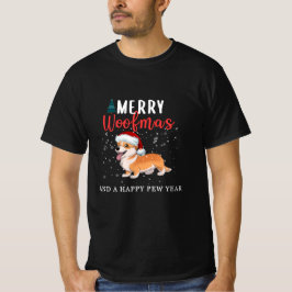 Corgi Merry Woofmas en een goed cadeau voor een go T-shirt