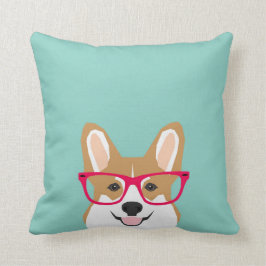Corgi met bril - Hipster Dog, Cute Corgi GIft Kussen