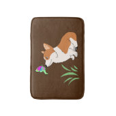 Corgi met Butterfly Badmat (Voorkant Verticaal)