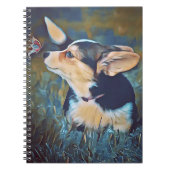 Corgi met Butterfly Notitieboek (Voorkant)