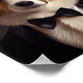 Corgi met een boogstropdas poster (Hoek)