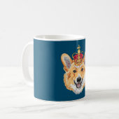 Corgi met een Kroon Koffiemok (Voorkant links)