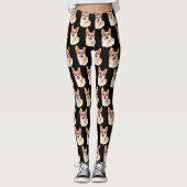 Corgi met een roze zonnebril leggings (Voorkant)