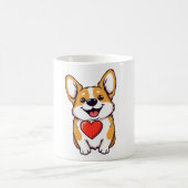 Corgi met hart T-shirt Koffiemok (Center)