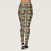 Corgi Met Hartrozen Valentijnsdag Leggings (Achterkant)
