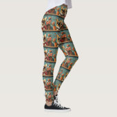 Corgi Met Hartrozen Valentijnsdag Leggings (Rechts)