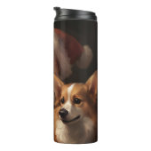 Corgi Met Kerstman Festieve Kerstmis Thermosbeker (Geroteerd rechts)