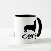 Corgi met kluntekst mok (Voorkant rechts)