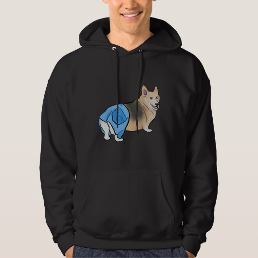 Corgi met mieren hoodie (Voorkant)