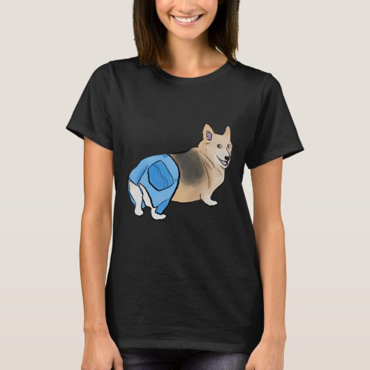 Corgi met mieren t-shirt (Voorkant)