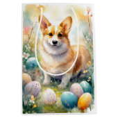 Corgi met paaseieren vakantie medium cadeauzakje (Voorkant)