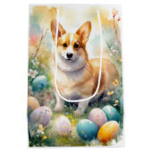 Corgi met paaseieren vakantie medium cadeauzakje (Achterkant)