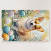Corgi met Pasen Eieren Vakantie Legpuzzel (Horizontaal)