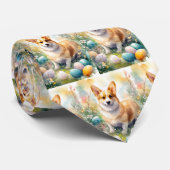 Corgi met Pasen Eieren Vakantie Stropdas (Opgerold)