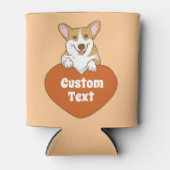 Corgi met persoonlijk tintje glimlachen blikjeskoeler (Voorkant)