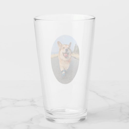 Corgi met schoenen glas (Achterkant)