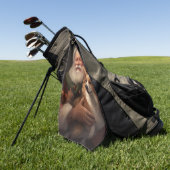 Corgi met Sinterklaas Feestelijke Kerstmis Golfhanddoek (Groen)