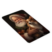 Corgi met Sinterklaas Feestelijke Kerstmis Magneet (Rechterzijde)