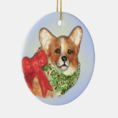 Corgi met Wreathe Ornament (Rechts)