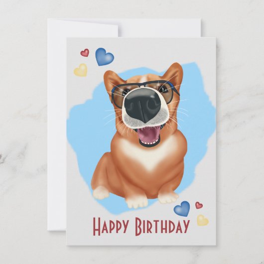 Corgi met zonnebril. Corgi liefhebbers (Voorkant)