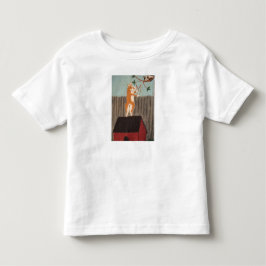 Corgi mikt met slijm op kat T-shirt