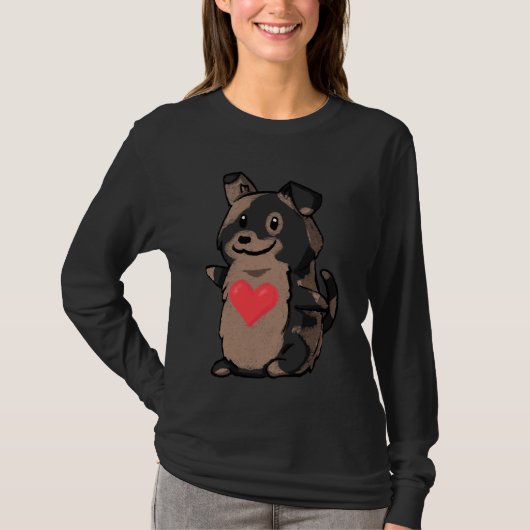 Corgi Mix Love T-shirt (Voorkant)