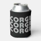 Corgi Modern White Text Blikjeskoeler (Blikje Voorkant)