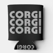 Corgi Modern White Text Blikjeskoeler (Achterkant)