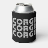 Corgi Modern White Text Blikjeskoeler (Blikje Achterkant)