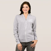Corgi Modern White Text Hoodie (Voorkant volledig)