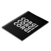 Corgi Modern White Text Notitieboek (Linkerzijde)