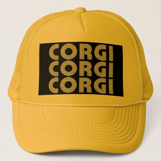 Corgi Modern White Text Trucker Pet (Voorkant)