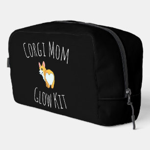 'Corgi Moeder Glow Kit' Zwart en wit speels leuk Toilettasje
