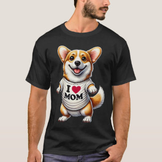 Corgi Moeder Ik Hou Van Moeder Corgi Liefhebber T-shirt