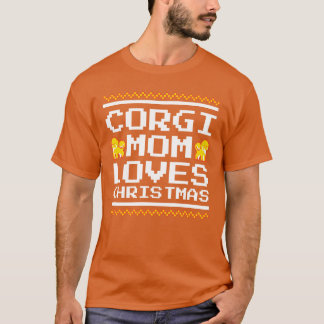 Corgi Moeder Kerst Festieve Hond Liefhebber Cadeau T-shirt