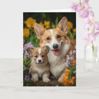 Corgi Moeder Moederdag Liefde Kaart