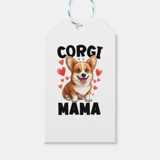 Corgi Moeder - Schattige Corgi Mama Cadeaulabel (Voorkant)