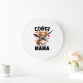 Corgi Moeder - Schattige Corgi Mama Grote Klok (Huis)