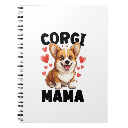 Corgi Moeder - Schattige Corgi Mama Notitieboek (Voorkant)
