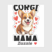Corgi Moeder - Schattige Corgi Mama Sticker (Vel)