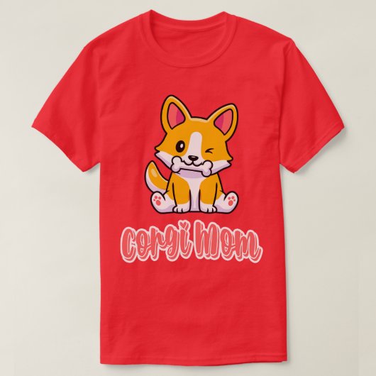 Corgi Moeder Schattige Hondenras Hondenliefhebber  T-shirt (Design voorkant)